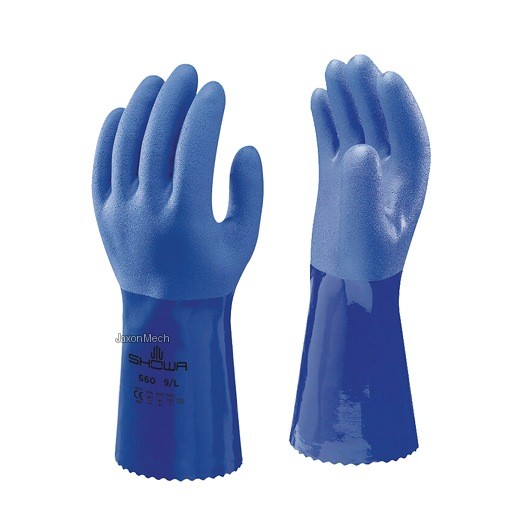 SHOWA GLOVE 660M-08 قفازات الحماية من المواد الكيميائية
