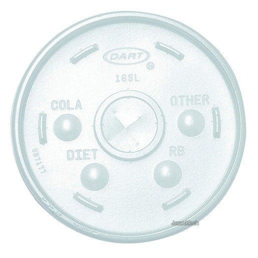 DART CONTAINER CORP 16SL غطاء بمجرى للشفاطة